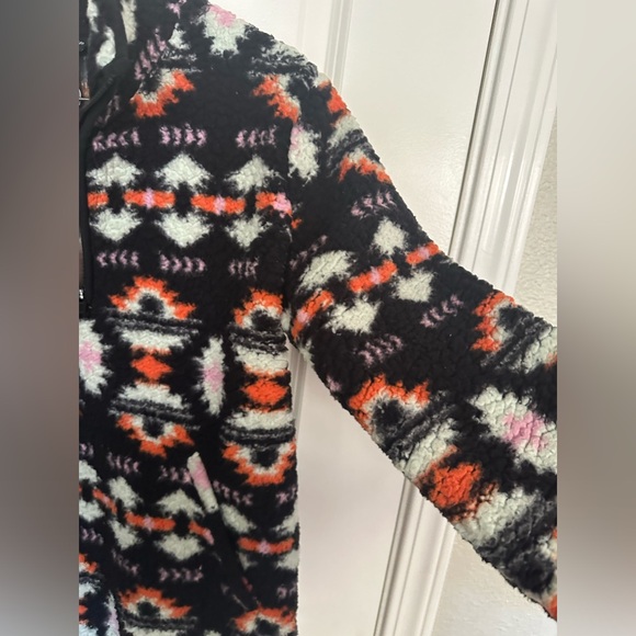 Wrangler Women's Black Retro Southwestern Print Sherpa Pullover Size S - Picture 7 of 12
